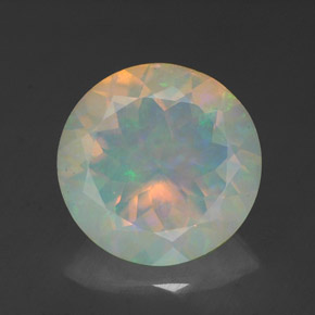 Opale naturale multicolore da 1,92 ct, trasparente, trasparente/traslucido