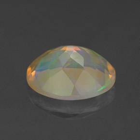 Opale naturale multicolore da 1,63 ct, taglio ovale, trasparente