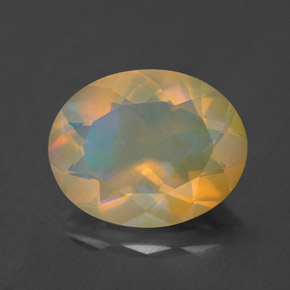 Opale naturale multicolore da 1,54 ct, trasparente, trasparente/traslucido