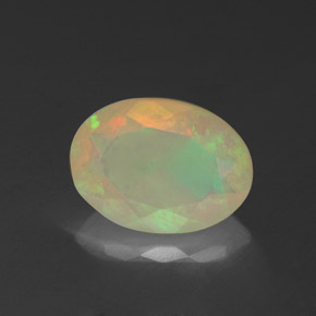 Opale naturale multicolore da 1,27 ct, trasparente, trasparente/traslucido
