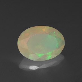 Opale naturale multicolore da 1,27 ct, trasparente, trasparente/traslucido