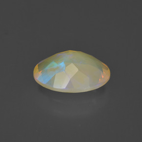 Opale naturale multicolore da 1,31 ct, taglio ovale, trasparente