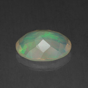 Opale naturale multicolore da 1,19 ct, taglio ovale, trasparente