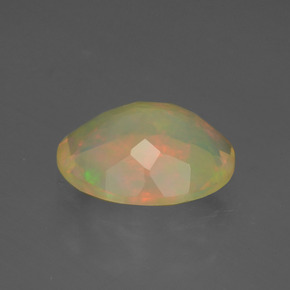 Opale naturale multicolore da 1,34 ct, taglio ovale, traslucido