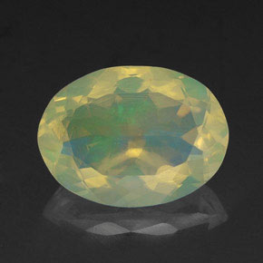 Opale naturale multicolore da 1,67 ct, taglio ovale, trasparente