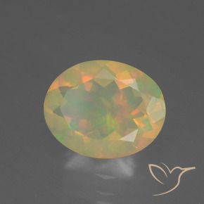 Opale Multicolore naturale da 1.44 ct, Ovale, Traslucido