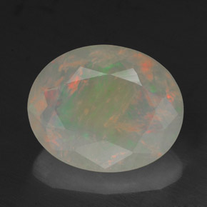 Opale naturale multicolore da 2,18 ct, trasparente, trasparente/traslucido