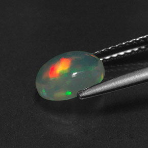 Opale naturale multicolore da 0,92 ct, trasparente, trasparente/traslucido