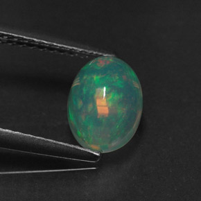 Opale naturale multicolore da 1,07 ct, trasparente, trasparente/traslucido