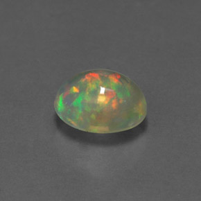 Opale naturale multicolore da 1,11 ct, taglio ovale, trasparente