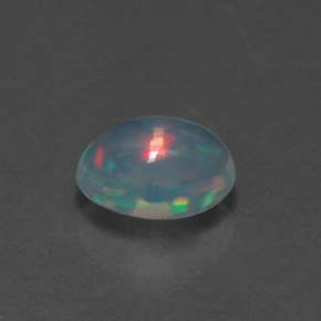 Opale naturale multicolore da 0,89 ct, taglio ovale, trasparente