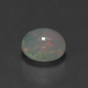 Opale naturale multicolore da 1,20 ct, trasparente, trasparente/traslucido