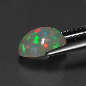 Opale naturale multicolore da 1,37 ct, trasparente, trasparente/traslucido