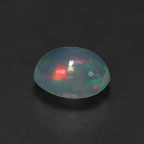Opale naturale multicolore da 1,01 ct, taglio ovale, trasparente