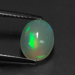 Opale naturale multicolore da 1,04 ct, trasparente, trasparente/traslucido