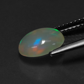 Opale naturale multicolore da 1,04 ct, trasparente, trasparente/traslucido