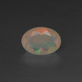 Opale naturale multicolore da 0,45 ct, trasparente, trasparente/traslucido