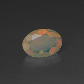Opale naturale multicolore da 0,45 ct, trasparente, trasparente/traslucido
