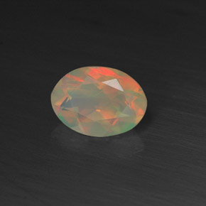 Opale naturale multicolore da 0,50 ct, trasparente, trasparente/traslucido
