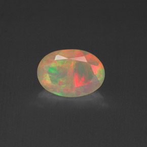 Opale naturale multicolore da 0,46 ct, trasparente, trasparente/traslucido