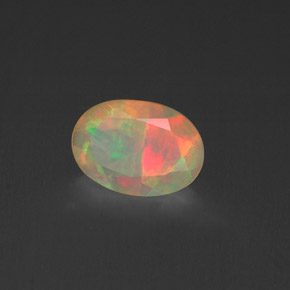 Opale naturale multicolore da 0,46 ct, trasparente, trasparente/traslucido