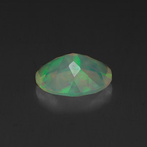 Opale naturale multicolore da 1,01 ct, taglio ovale, trasparente