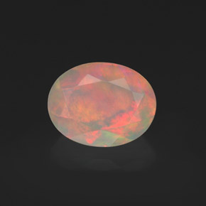 Opale naturale multicolore da 1,36 ct, trasparente, trasparente/traslucido