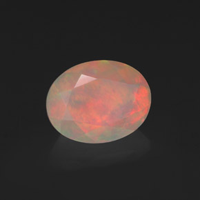 Opale naturale multicolore da 1,36 ct, trasparente, trasparente/traslucido