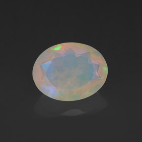 Opale naturale multicolore da 1,11 ct, trasparente, trasparente/traslucido