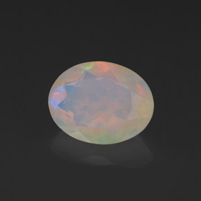 Opale naturale multicolore da 1,11 ct, trasparente, trasparente/traslucido
