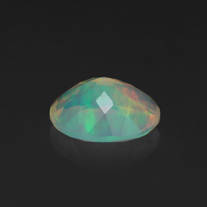 Opale naturale multicolore da 1,18 ct, taglio ovale, trasparente