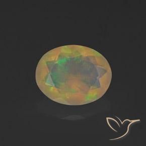 1.07ct Naturale Multicolore Opale, Ovale, Trasparente