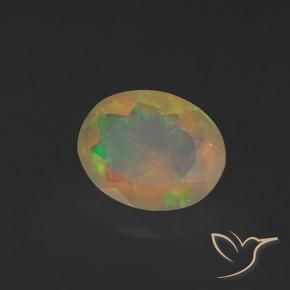 Opale Multicolore naturale da 1.07 ct, Ovale, Trasparente