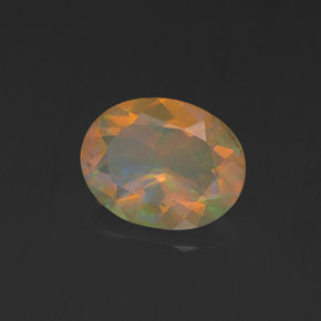 Opale naturale multicolore da 0,96 ct, taglio ovale, trasparente