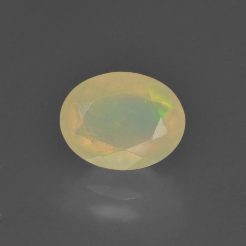 Opale naturale multicolore da 1,24 ct, taglio ovale, traslucido