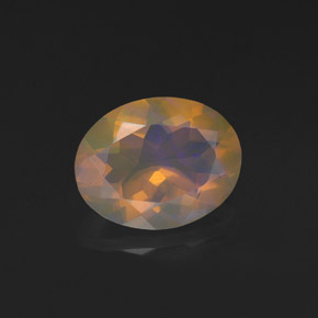 Opale naturale multicolore da 1,14 ct, taglio ovale, trasparente