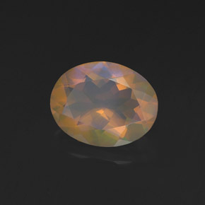 Opale naturale multicolore da 1,14 ct, taglio ovale, trasparente