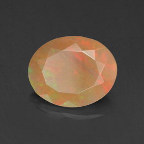 Opale naturale multicolore da 1,43 ct, taglio ovale, opaco