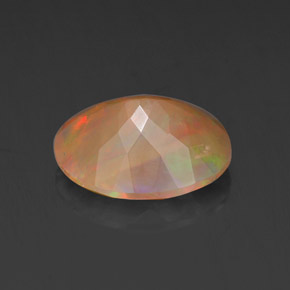 Opale naturale multicolore da 1,43 ct, taglio ovale, opaco