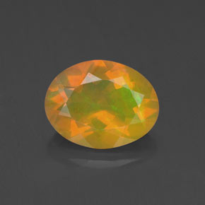 Opale naturale multicolore da 1,21 ct, taglio ovale, trasparente