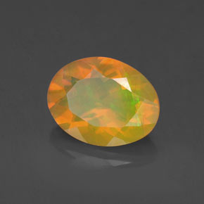 Opale naturale multicolore da 1,21 ct, taglio ovale, trasparente
