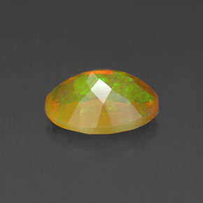 Opale naturale multicolore da 1,21 ct, taglio ovale, trasparente