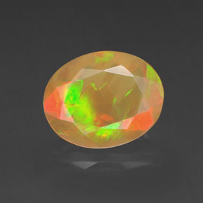 Opale naturale multicolore da 1,50 ct, trasparente, trasparente/traslucido