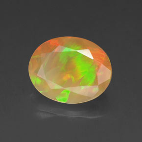 Opale naturale multicolore da 1,50 ct, trasparente, trasparente/traslucido