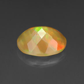 Opale naturale multicolore da 1,50 ct, trasparente, trasparente/traslucido