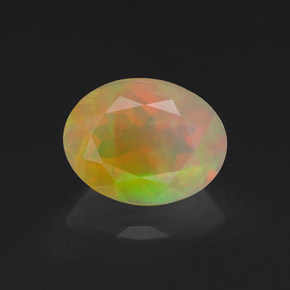 Opale naturale multicolore da 1,22 ct, trasparente, trasparente/traslucido