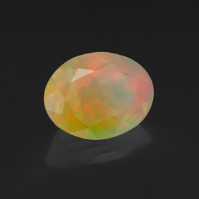 Opale naturale multicolore da 1,22 ct, trasparente, trasparente/traslucido