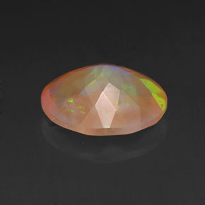 Opale naturale multicolore da 1,40 ct, taglio ovale, trasparente