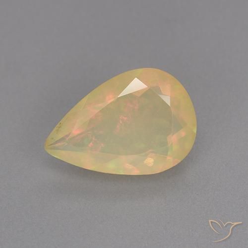 Opale Multicolore naturale da 1.12 ct, Forma a pera, Trasparente