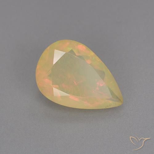 Opale Multicolore naturale da 1.12 ct, Forma a pera, Trasparente